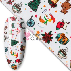 Folii de transfer cu modele de Craciun, Sarbatori de iarna F197